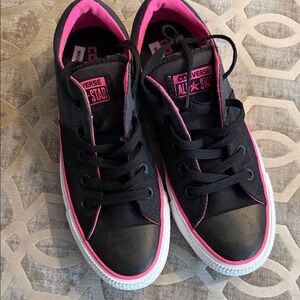 Converse Kids Sneakers in Black and Pink